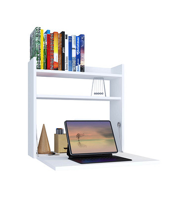 Wandschreibtisch 918615, 60cm (H), 60x53cm (BxT), rechteckig, weiß / weiß