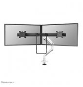 Monitor-Halterung weiß für 2 Monitore, Tischklemme