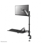 Computertisch, höhenverstellbar bis 95cm (H), schwarz / schwarz