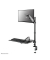 Computertisch, höhenverstellbar bis 95cm (H), schwarz / schwarz
