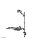 Computertisch, höhenverstellbar bis 95cm (H), schwarz / schwarz