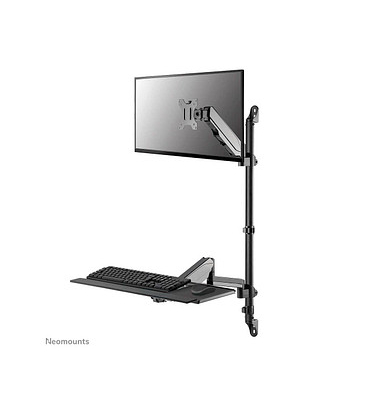 Computertisch, höhenverstellbar bis 95cm (H), schwarz / schwarz