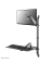 Computertisch, höhenverstellbar bis 95cm (H), schwarz / schwarz