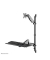 Computertisch, höhenverstellbar bis 95cm (H), schwarz / schwarz