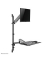 Computertisch, höhenverstellbar bis 95cm (H), schwarz / schwarz