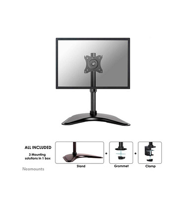 Monitor-Halterung schwarz für 1 Monitor, Tischklemme