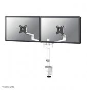 Monitor-Halterung weiß für 2 Monitore, Tischklemme