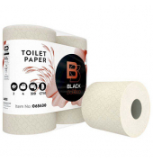 Toilettenpapier Black Satino GreenGrow 065630, 2-lagig, hellbeige, 320 Blatt / Rolle,