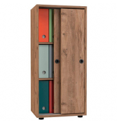 Schiebetürenschrank Ulas, 919822 honig-eiche 2 Fachböden 49,0 x 37,7 x 108,7 cm