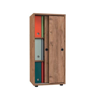 Schiebetürenschrank Ulas, 919822 honig-eiche 2 Fachböden 49,0 x 37,7 x 108,7 cm