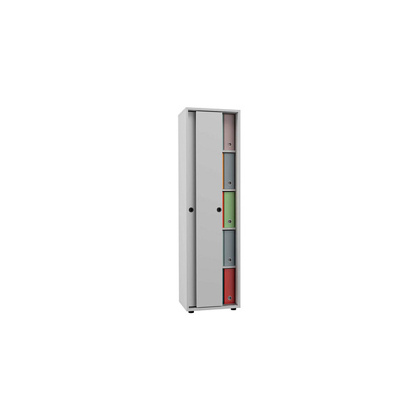 4051814434808 - Büroschrank mit 5 Fächern moderner Aktenschrank mit Schiebetüren Maße ca H 168 x B 49 x T 38 cm – Ulas 5-Fach 4051814434808 - Büroschrank mit 5 Fächern moderner Aktenschrank mit Schiebetüren Maße ca H 168 x B 49 x T 38 cm – Ulas 5-Fach