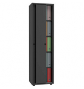 Schiebetürenschrank Ulas, 919824 anthrazit 4 Fachböden 49,0 x 37,7 x 168,0 cm