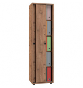Schiebetürenschrank Ulas, 919825 honig-eiche 4 Fachböden 49,0 x 37,7 x 168,0 cm