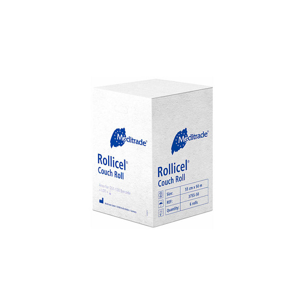 4250016430063 - Ärztekrepp ROLLICEL® 2-lagig weiß 550 cm x 500 m 9 Rollen 4250016430063 - Ärztekrepp ROLLICEL® 2-lagig weiß 550 cm x 500 m 9 Rollen
