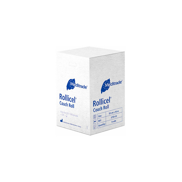 4250016430070 - Ärztekrepp ROLLICEL® 2-lagig weiß 590 cm x 500 m 9 Rollen 4250016430070 - Ärztekrepp ROLLICEL® 2-lagig weiß 590 cm x 500 m 9 Rollen