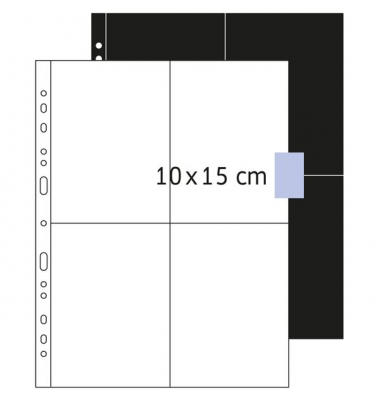 Prospekthüllen Fotophan 7562 für Fotos, A4, klar glatt, oben offen, 