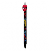 Spiderman Gelschreiber schwarz, Schreibfarbe: blau