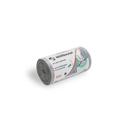 Müllbeutel 34041 First Plus PCR, grau, 30 Liter, extrastark