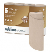 K&uuml;chenrollen PureSoft 161051 2-lagig braun Rolle &agrave; 64 Blatt