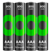 4 GP Akkus ReCyko+ PRO Micro AAA 800 mAh