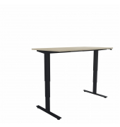 Sitz-Steh-Schreibtisch Move 2.0, elektrisch höhenverstellbar, 160x80cm (BxT), rechteckig, königsahorn / anthrazit metallic