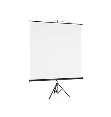 Stativleinwand 2in1 1:1, 180 x 180 cm Projektionsfläche