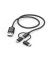 3 in 1 Ladekabel mit Adapter schwarz 1,5 m