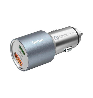 Kfz-Ladeadapter silber, 38 Watt