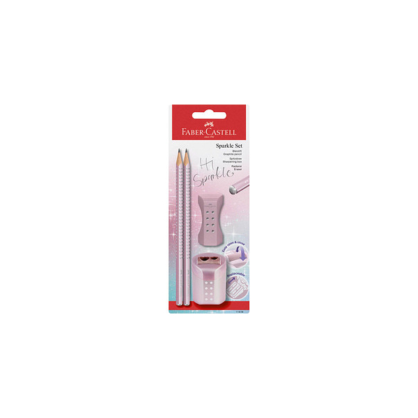 4005401182986 - Grip Sparkle Bleistift-Set B rose metallic 1 Set 4005401182986 Faber-Castell