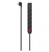 USB 3,4A 5-fach Steckdosenleiste mit Schalter 1,4 m schwarz mit USB-Buchse