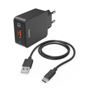 Ladekabel mit Adapter schwarz 1,5 m, 19,5 Watt
