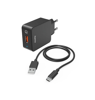 Ladekabel mit Adapter schwarz 1,5 m, 19,5 Watt
