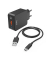 Ladekabel mit Adapter schwarz 1,5 m, 19,5 Watt