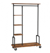 Rollgarderobe braun Holz 103,5 x 174,5 cm