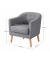 Sessel hellgrau braun Stoff