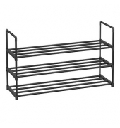 Schuhregal schwarz 92,0 x 30,0 x 55,0 cm