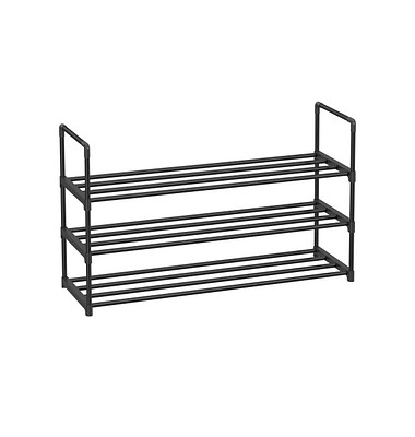 Schuhregal schwarz 92,0 x 30,0 x 55,0 cm