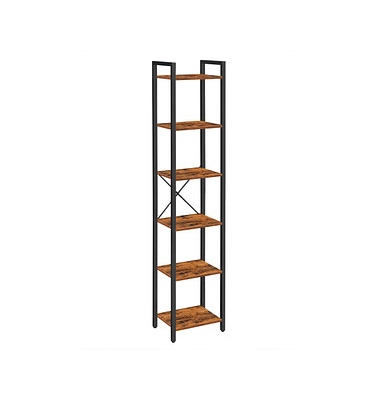 Bücherregal braun, schwarz 40,0 x 30,0 x 187,5 cm