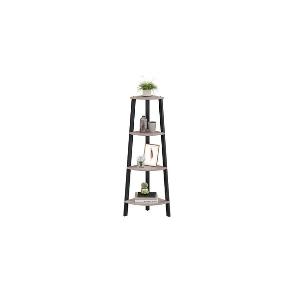 0194343024417 - Vasagle Eckregal Leiterregal Standregal Bücherregal 4 Ebenen für Zuhause Wohnzimmer Schlafzimmer Balkon greige-schwarz von Songmics LLS034M01 0194343024417 - Vasagle Eckregal Leiterregal Standregal Bücherregal 4 Ebenen für Zuhause Wohnzimmer Schlafzimmer Balkon greige-schwarz von Songmics LLS034M01