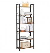 Bücherregal braun, schwarz 66,0 x 30,0 x 186,0 cm
