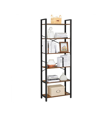 Bücherregal braun, schwarz 66,0 x 30,0 x 186,0 cm