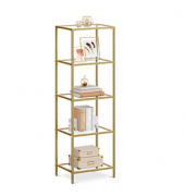 Bücherregal gold 40,0 x 30,0 x 124,5 cm