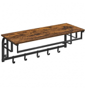 Wandgarderobe braun Holz 5 Haken 80,0 x 27,0 cm