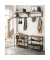 Wandgarderobe braun Holz 5 Haken 80,0 x 27,0 cm