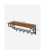 Wandgarderobe braun Holz 5 Haken 80,0 x 27,0 cm