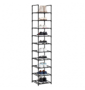 Schuhregal schwarz 33,0 x 33,0 x 173,0 cm