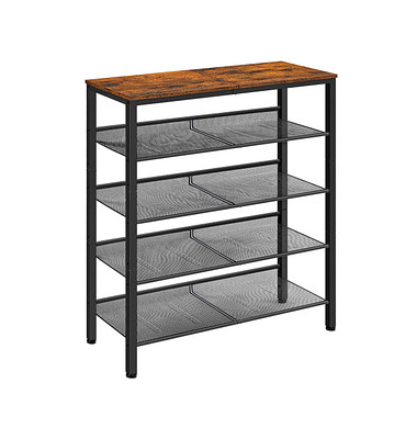Schuhregal braun, schwarz 75,0 x 28,0 x 93,0 cm