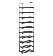 Schuhregal schwarz 45,0 x 30,0 x 174,0 cm