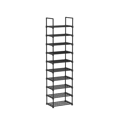 Schuhregal schwarz 45,0 x 30,0 x 174,0 cm