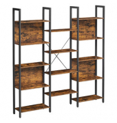 Bücherregal braun, schwarz 158,0 x 24,0 x 166,0 cm